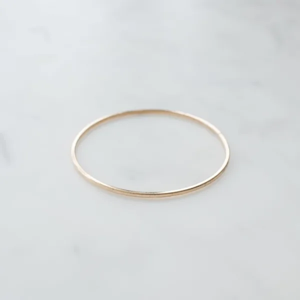 Simple gold bangle bracelet