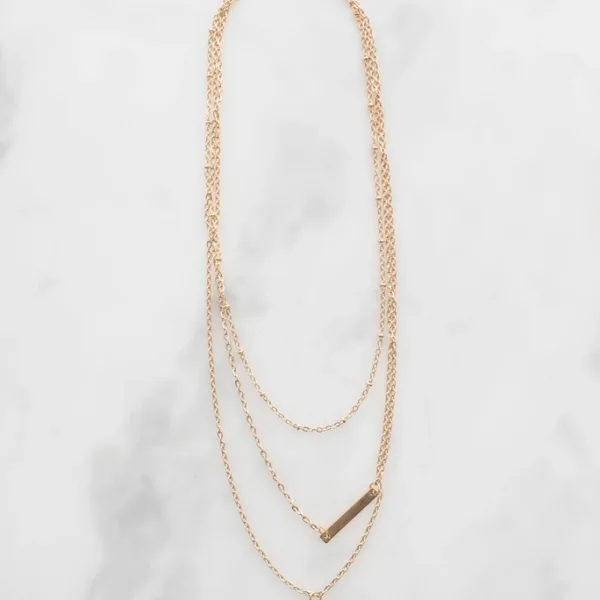 Dainty gold necklace with two pendants