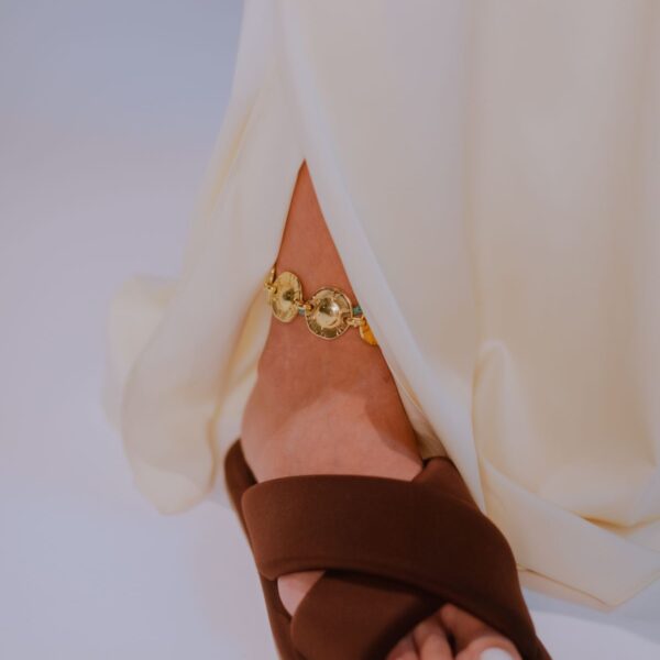 Gold-tone chain anklet