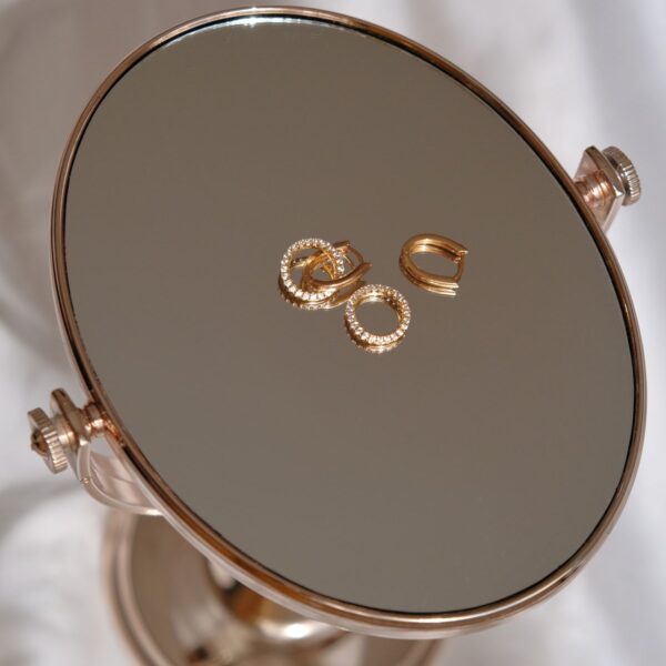 Mini gold-tone hoop earring set