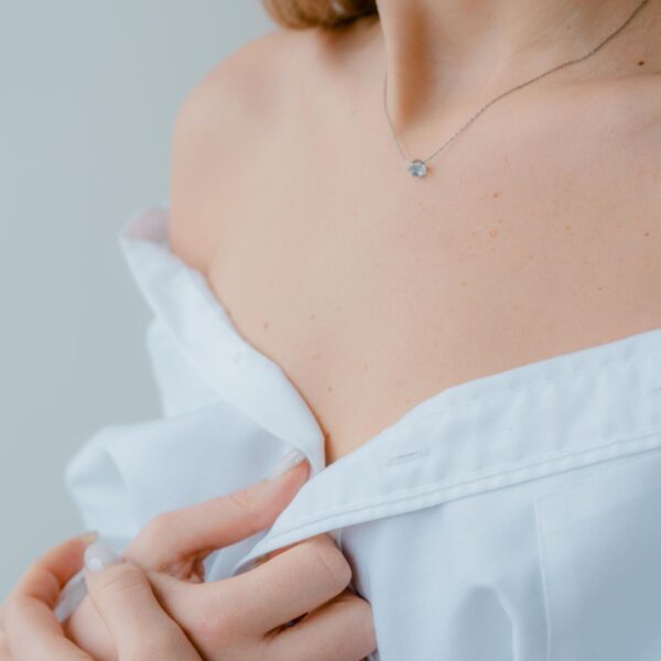 Delicate silver-tone pendant necklace