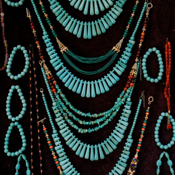 Turquoise bead layered necklace