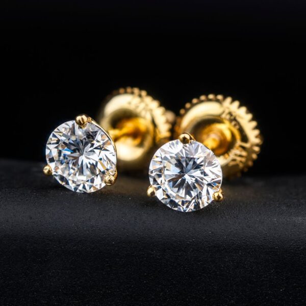 Sparkling round crystal stud earrings