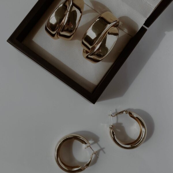 Chunky gold-tone hoop earrings